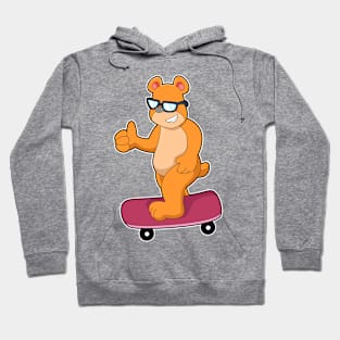 Bear as Skater with Skateboard Hoodie